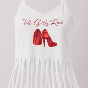 White Fringe Crop Top - Red Heels