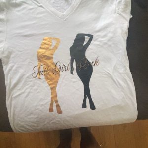 White V-Neck Tee - Silhouettes