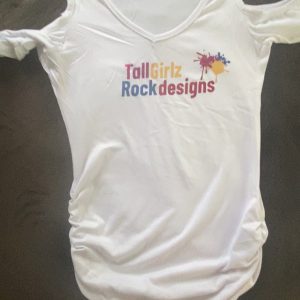 White Cold Shoulder Tee - Color Splash